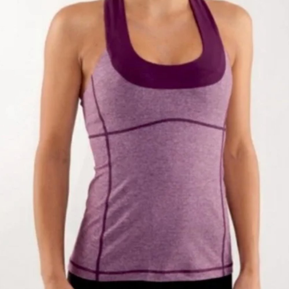 Lululemon Purple Scoop Neck Tank Top Size 8 Great Condition